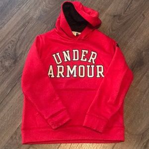 Boys Under Armour red dryfit sweatshirt, size M